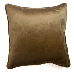 Rapport Home Piped Velvet Polyester Cushion Cover in Natural Size: 43 cm x 43 cm Natural 43 cm x 43 cm Rapport Home Piped Velvet Polyester Cushion Cover in Natural Size: 43 cm x 43 cm Natural 43 cm x 43 cm