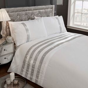 Rapport Home Carly Polycotton Duvet Cover Set with Pillowcase in White Size: Super King White Super King Rapport Home Carly Polycotton Duvet Cover Set with Pillowcase in White Size: Super King White Super King