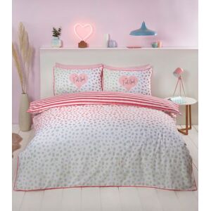 Rapport Home Dalmation Polycotton Reversible Duvet Cover Set with Pillowcase in Dusty Pink Size: Single Dusty Pink Single Rapport Home Dalmation Polycotton Reversible Duvet Cover Set with Pillowcase in Dusty Pink Size: Single Dusty Pink Single
