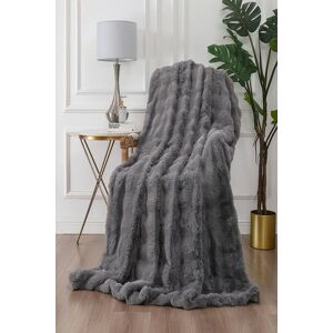 Rapport Home Luxury 3D Fur Polyester Blanket Soft & Cosy (150x200cm) in Grey Size: 150 cm × 200 cm Grey 150 cm × 200 cm Rapport Home Luxury 3D Fur Polyester Blanket Soft & Cosy (150x200cm) in Grey Size: 150 cm × 200 cm Grey 150 cm × 200 cm