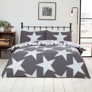 Rapport Home All Stars Polycotton Reversible Duvet Set with Pillowcase in Grey Size: King Grey King Rapport Home All Stars Polycotton Reversible Duvet Set with Pillowcase in Grey Size: King Grey King