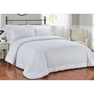 Rapport Home Richmond Luxury Polycotton Duvet Cover Set With Pillowcase in White Size: Double White Double Rapport Home Richmond Luxury Polycotton Duvet Cover Set With Pillowcase in White Size: Double White Double