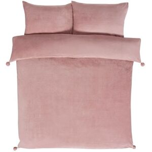 Rapport Home Pom Pom Fleece Duvet Cover Set with Pillowcase in Pink Size: Single Pink Single Rapport Home Pom Pom Fleece Duvet Cover Set with Pillowcase in Pink Size: Single Pink Single