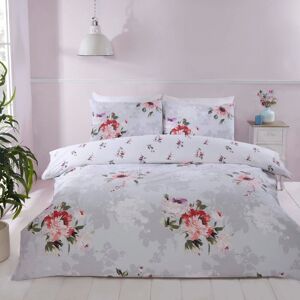 Rapport Home Margot Floral Microfibre Polyester Reversible Duvet Cover Set with Pillowcase in Pink Size: King Pink King Rapport Home Margot Floral Microfibre Polyester Reversible Duvet Cover Set with Pillowcase in Pink Size: King Pink King