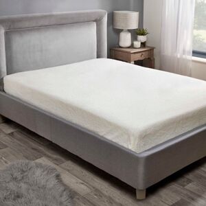 Rapport Home Teddy Fleece Plain Fitted Bed Sheets in Cream Size: Double Cream Double Rapport Home Teddy Fleece Plain Fitted Bed Sheets in Cream Size: Double Cream Double