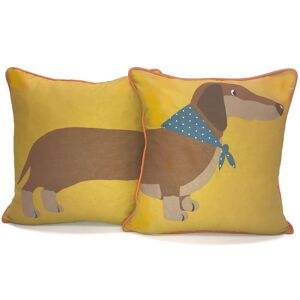 Rapport Home Long Sausage Dog Cushion Cover Multi (43x43) Size: 43 cm x 43 cm Multicolor 43 cm x 43 cm Rapport Home Long Sausage Dog Cushion Cover Multi (43x43) Size: 43 cm x 43 cm Multicolor 43 cm x 43 cm
