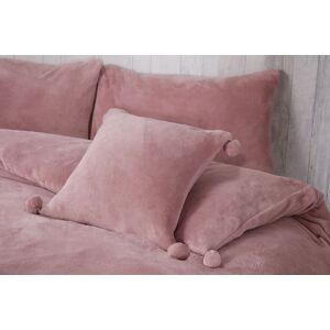 Rapport Home Pom Pom Fleece Cushion Cover (43x43 cm) in Baby Pink Size: 43 cm x 43 cm Baby Pink 43 cm x 43 cm Rapport Home Pom Pom Fleece Cushion Cover (43x43 cm) in Baby Pink Size: 43 cm x 43 cm Baby Pink 43 cm x 43 cm
