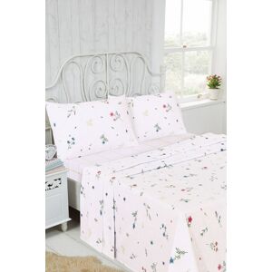 Rapport Home Meadow Brushed Cotton Floral Sheet Set - Flat, Fitted & Pillowcase Size: Single Multicolor Single Rapport Home Meadow Brushed Cotton Floral Sheet Set - Flat, Fitted & Pillowcase Size: Single Multicolor Single