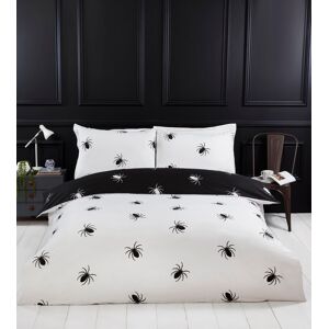 Rapport Home Black Spider Microfibre Reversible Duvet Set with Pillowcase Size: Double Multicolor Double Rapport Home Black Spider Microfibre Reversible Duvet Set with Pillowcase Size: Double Multicolor Double