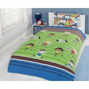 Rapport Home Football Friends Duvet Cover Set with Pillowcase in Green Size: Double Green Double Rapport Home Football Friends Duvet Cover Set with Pillowcase in Green Size: Double Green Double