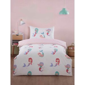 Rapport Home Little Mermaids Microfibre Reversible Duvet Cover Set with Pillowcase Size: Toddler Multicolor Toddler Rapport Home Little Mermaids Microfibre Reversible Duvet Cover Set with Pillowcase Size: Toddler Multicolor Toddler