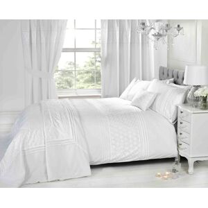 Rapport Home Everdean Polycotton Duvet Cover Set With Pillowcase in White Size: Double White Double Rapport Home Everdean Polycotton Duvet Cover Set With Pillowcase in White Size: Double White Double