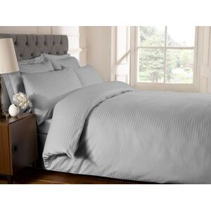 Rapport Home 250 Thread Count Stripe Cotton Quilt Cover in Silver Size: Single Silver Single Rapport Home 250 Thread Count Stripe Cotton Quilt Cover in Silver Size: Single Silver Single