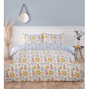 Rapport Home Victorian Bloom Microfibre Reversible Duvet Cover Set with Pillowcase in Blue Size: Single Blue Single Rapport Home Victorian Bloom Microfibre Reversible Duvet Cover Set with Pillowcase in Blue Size: Single Blue Single