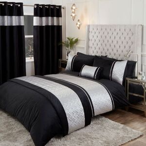 Rapport Home Capri Polycotton Duvet Cover Set With Pillowcase in Silver Size: Super King Silver Super King Rapport Home Capri Polycotton Duvet Cover Set With Pillowcase in Silver Size: Super King Silver Super King