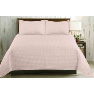 Rapport Home Harrogate Silky Quilted Bedspread in Baby Pink Size: Double Baby Pink Double Rapport Home Harrogate Silky Quilted Bedspread in Baby Pink Size: Double Baby Pink Double