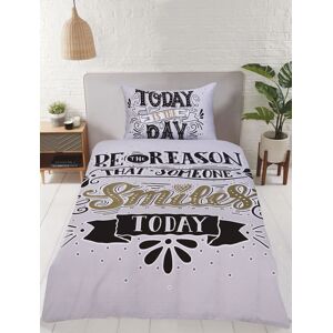 Rapport Home Todays The Day Polycotton Duvet Set with Pillowcase Size: Single Multicolor Single Rapport Home Todays The Day Polycotton Duvet Set with Pillowcase Size: Single Multicolor Single