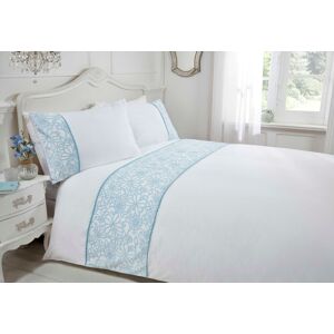 Rapport Home Butterfly Polycotton Duvet Cover Set With Pillowcase in Duck Egg Blue Size: Double Duck Egg Blue Double Rapport Home Butterfly Polycotton Duvet Cover Set With Pillowcase in Duck Egg Blue Size: Double Duck Egg Blue Double