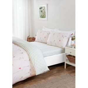 Rapport Home Niamh Floral Microfibre Complete Duvet Cover Set With Pillowcase in Pink Size: Double Pink Double Rapport Home Niamh Floral Microfibre Complete Duvet Cover Set With Pillowcase in Pink Size: Double Pink Double