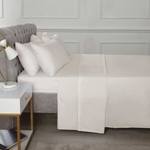 Rapport Home TH Percale Flat Sheet in Cream Size: King Cream King Rapport Home TH Percale Flat Sheet in Cream Size: King Cream King