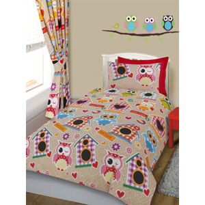 Velosso Owls Multi Cotton Rich Printed Duvet Cover & Pillowcase Set Size: Double Multicolor Double Velosso Owls Multi Cotton Rich Printed Duvet Cover & Pillowcase Set Size: Double Multicolor Double