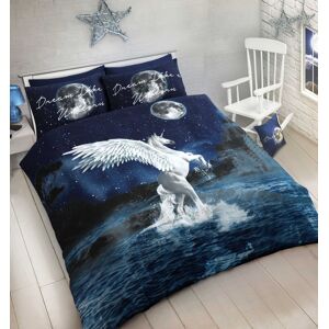 Velosso Dream Like A Unicorn Cotton Rich Printed Duvet Cover & Pillowcase Set in Pink Size: King Pink King Velosso Dream Like A Unicorn Cotton Rich Printed Duvet Cover & Pillowcase Set in Pink Size: King Pink King