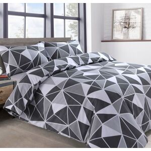 Velosso Saxton Twin Pack Set Duvet Cover & Pillowcase Set - Printed Cotton Rich in Grey Size: King Grey King Velosso Saxton Twin Pack Set Duvet Cover & Pillowcase Set - Printed Cotton Rich in Grey Size: King Grey King