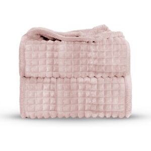 Velosso Thermal Plush Waffle Design Blanket - Contemporary Embossed Fur Throw in Dusty Pink Size: 150 cm × 200 cm Dusty Pink 150 cm × 200 cm Velosso Thermal Plush Waffle Design Blanket - Contemporary Embossed Fur Throw in Dusty Pink Size: 150 cm × 200 cm Dusty Pink 150 cm × 200 cm