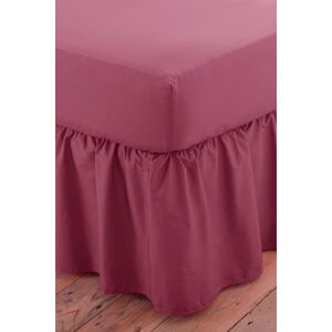 Martex Poetry Plain Dye Polycotton Platform Valance Sheet Frilled in Aubergine Size: King Aubergine King Martex Poetry Plain Dye Polycotton Platform Valance Sheet Frilled in Aubergine Size: King Aubergine King