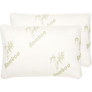 Ezysleep Medium Support Bamboo Memory Foam Pillow Pair - White - One Size - Shredded Memory Foam - Pillow Ezysleep Medium Support Bamboo Memory Foam Pillow Pair - White - One Size - Shredded Memory Foam - Pillow