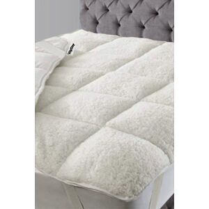 Ezysleep Sherpa Fleece Reversible Mattress Enhancer Topper in White Size: Super King White Super King Ezysleep Sherpa Fleece Reversible Mattress Enhancer Topper in White Size: Super King White Super King