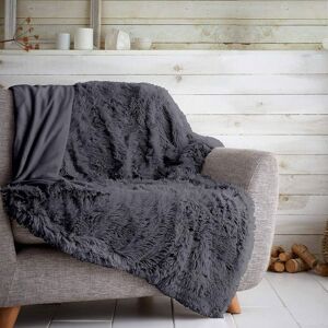 GAVENO CAVAILIA Fluffy Faux Fur Throw in Charcoal Size: 150 cm × 200 cm Charcoal 150 cm × 200 cm GAVENO CAVAILIA Fluffy Faux Fur Throw in Charcoal Size: 150 cm × 200 cm Charcoal 150 cm × 200 cm