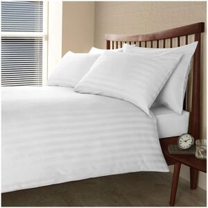 GAVENO CAVAILIA 200 Thread Count Satin Stripe Duvet Set in White Size: Double White Double GAVENO CAVAILIA 200 Thread Count Satin Stripe Duvet Set in White Size: Double White Double