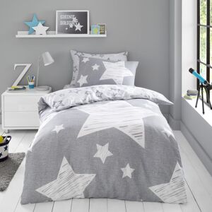 Smart Living Kids Printed Polycotton Duvet Cover or Fitted Sheet With Pillowcases - Superstar in Grey Size: Single Fitted Grey Single Fitted Smart Living Kids Printed Polycotton Duvet Cover or Fitted Sheet With Pillowcases - Superstar in Grey Size: Single Fitted Grey Single Fitted