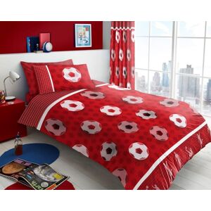Smart Living Kids Printed Polycotton Duvet Cover Set Or Fitted Sheet Set - Football Goals in Red Size: Double Fitted Red Double Fitted Smart Living Kids Printed Polycotton Duvet Cover Set Or Fitted Sheet Set - Football Goals in Red Size: Double Fitted Red Double Fitted