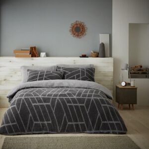 GAVENO CAVAILIA Ely Geo Printed Duvet Cover in Charcoal Size: King Charcoal King GAVENO CAVAILIA Ely Geo Printed Duvet Cover in Charcoal Size: King Charcoal King