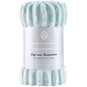 GAVENO CAVAILIA Osum Ribbed Throw in Duck Egg Blue Size: 200 cm x 240 cm Duck Egg Blue 200 cm x 240 cm GAVENO CAVAILIA Osum Ribbed Throw in Duck Egg Blue Size: 200 cm x 240 cm Duck Egg Blue 200 cm x 240 cm