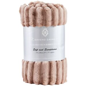 GAVENO CAVAILIA Osum Ribbed Throw in Natural Size: 200 cm x 240 cm Natural 200 cm x 240 cm GAVENO CAVAILIA Osum Ribbed Throw in Natural Size: 200 cm x 240 cm Natural 200 cm x 240 cm
