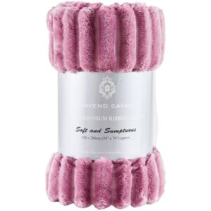 GAVENO CAVAILIA Osum Ribbed Throw in Pink Size: 200 cm x 240 cm Pink 200 cm x 240 cm GAVENO CAVAILIA Osum Ribbed Throw in Pink Size: 200 cm x 240 cm Pink 200 cm x 240 cm