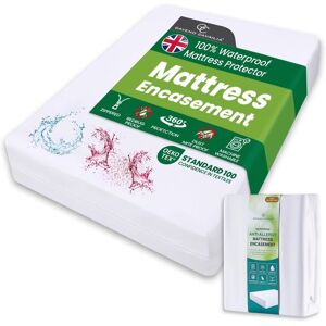 GAVENO CAVAILIA Encasement Mattress Protector in White Size: Single White Single GAVENO CAVAILIA Encasement Mattress Protector in White Size: Single White Single