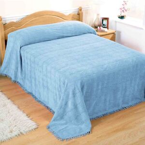 Diana Cowpe Candlewick Bedspread in Blue Size: Double Blue Double Diana Cowpe Candlewick Bedspread in Blue Size: Double Blue Double