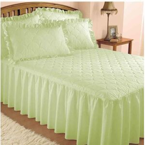 Chums Plain Quilted Bedspread with Pillow Shams sold separately in Green Size: Double Green Double Chums Plain Quilted Bedspread with Pillow Shams sold separately in Green Size: Double Green Double