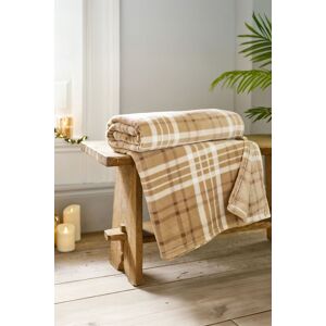 Deyongs Snuggle Check Throw Blanket 140x180cm - Super Soft Coral Fleece - Printed Plaid Design in Fawn Size: 140 cm x 180 cm Fawn 140 cm x 180 cm Deyongs Snuggle Check Throw Blanket 140x180cm - Super Soft Coral Fleece - Printed Plaid Design in Fawn Size: 140 cm x 180 cm Fawn 140 cm x 180 cm