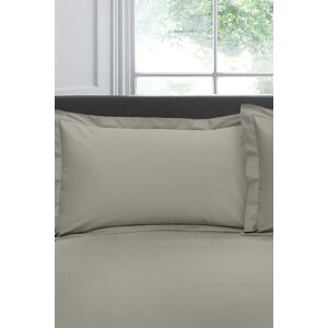 Appletree 'Premium 200TC Plain Dye' Hotel Quality 100% Percale Cotton Oxford Pillowcases (Pair) in Silver Size: Standard Pillow Case Silver Standard Pillow Case Appletree 'Premium 200TC Plain Dye' Hotel Quality 100% Percale Cotton Oxford Pillowcases (Pair) in Silver Size: Standard Pillow Case Silver Standard Pillow Case