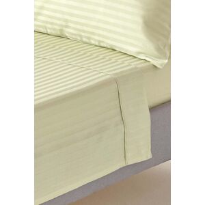 Homescapes Egyptian Cotton Satin Stripe Flat Sheet 330 Thread Count in Green Size: Super King Flat Green Super King Flat Homescapes Egyptian Cotton Satin Stripe Flat Sheet 330 Thread Count in Green Size: Super King Flat Green Super King Flat