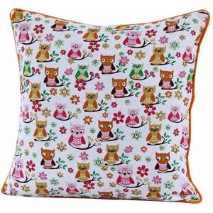 Homescapes Cotton Owls Cushion Cover Size: 30 cm x 30 cm Multicolor 30 cm x 30 cm Homescapes Cotton Owls Cushion Cover Size: 30 cm x 30 cm Multicolor 30 cm x 30 cm