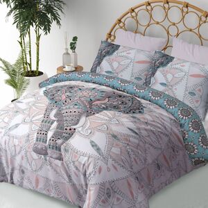 Smart Living Printed Reversible Polycotton Elephant Mandala Duvet Cover With Pillowcases in Teal Size: King Teal King Smart Living Printed Reversible Polycotton Elephant Mandala Duvet Cover With Pillowcases in Teal Size: King Teal King