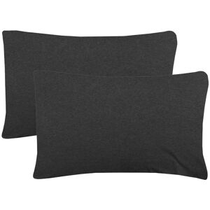 Smart Living Jersey Melange Polycotton Luxury Fitted Bedsheet or Pillowcase Pair in Charcoal Size: Standard Pillow Case Charcoal Standard Pillow Case Smart Living Jersey Melange Polycotton Luxury Fitted Bedsheet or Pillowcase Pair in Charcoal Size: Standard Pillow Case Charcoal Standard Pillow Case