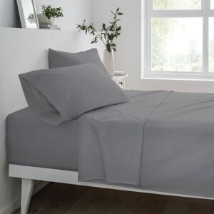 Smart Living Luxury Non-Iron Easy CarePolycotton 32cm Deep Fitted Bedsheet in Grey Size: King Fitted Grey King Fitted Smart Living Luxury Non-Iron Easy CarePolycotton 32cm Deep Fitted Bedsheet in Grey Size: King Fitted Grey King Fitted