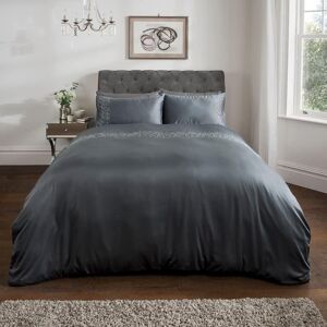 Smart Living Luxury Hotel Quality Diamonte Embellished Duvet Cover with Pillowcases in Charcoal Size: King Charcoal King Smart Living Luxury Hotel Quality Diamonte Embellished Duvet Cover with Pillowcases in Charcoal Size: King Charcoal King